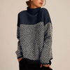 Karin | Turtleneck jumper - Jumper - Navy blue / One size fits all
