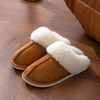 SnuggleFeet™ - Warm women's slippers - Brown / 36-37