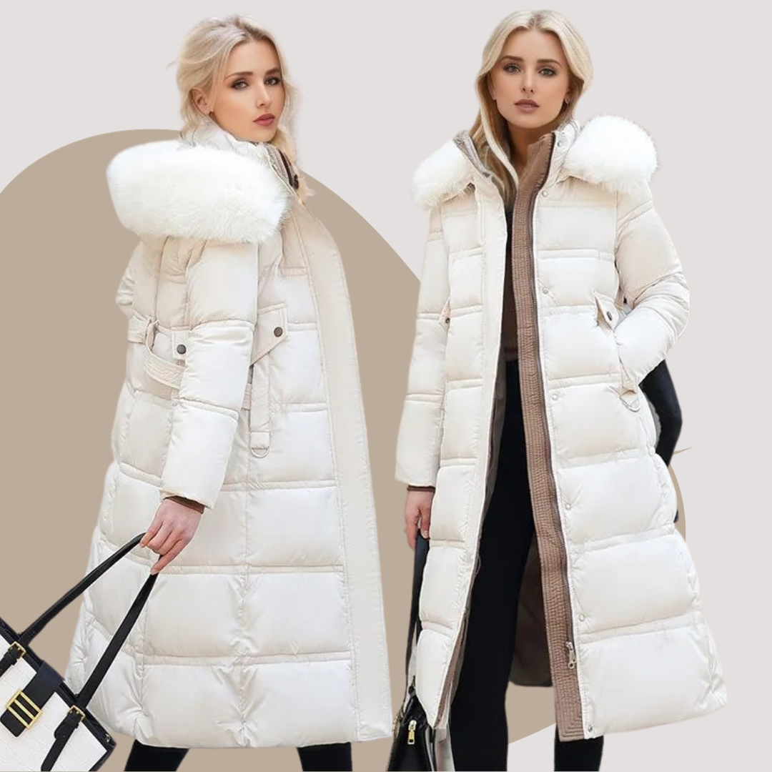 Elvira™ - Luxurious winter jacket for women - Coffee / M