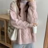 Fiona™ | Oversized knitted jumper with batwing sleeves - Womens Cardigan and Sweater - Beige