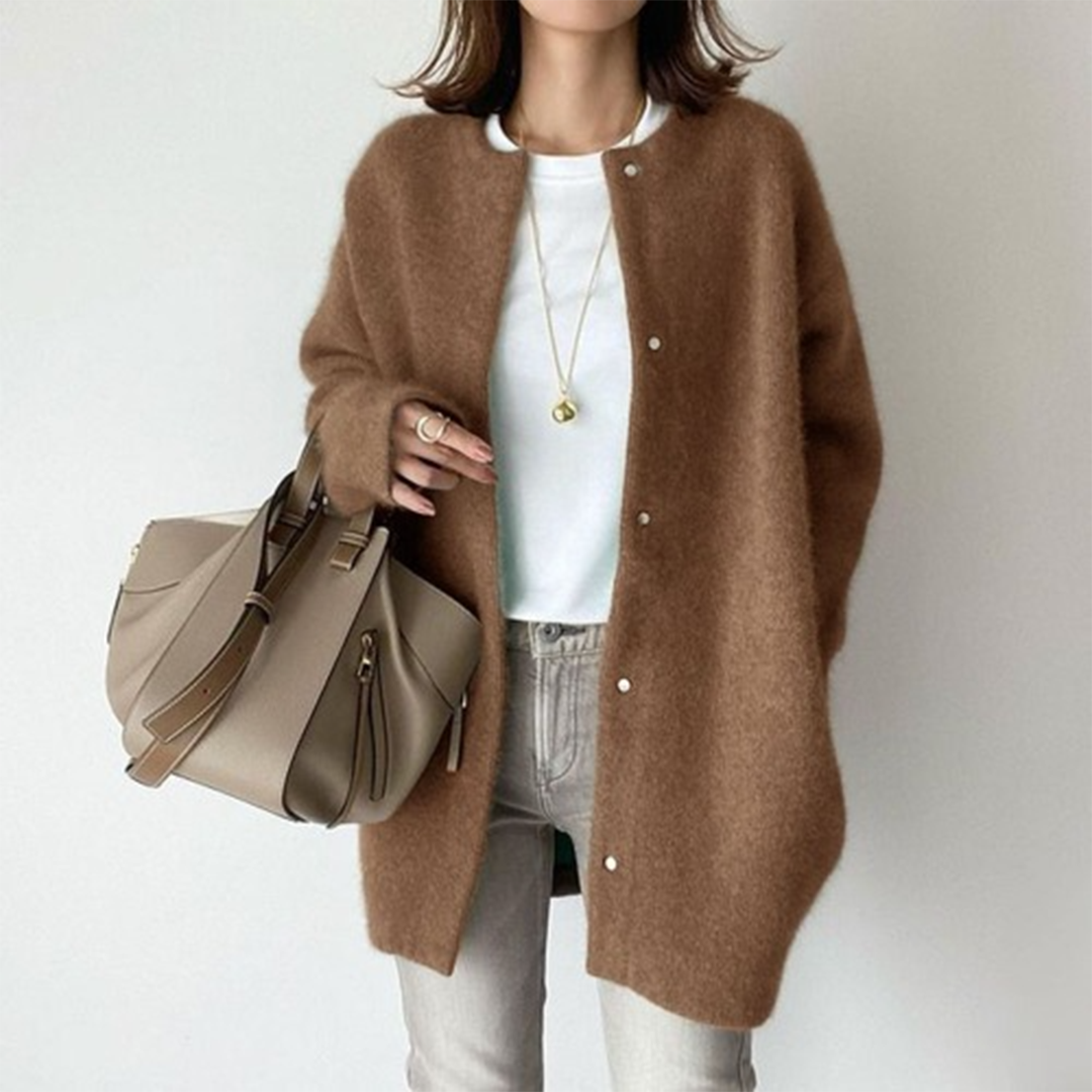 Eline | Sophisticated cardigan - Caramel / XS