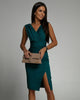 Bretta | Chic Dress with V-Neck and Sexy Side Slit