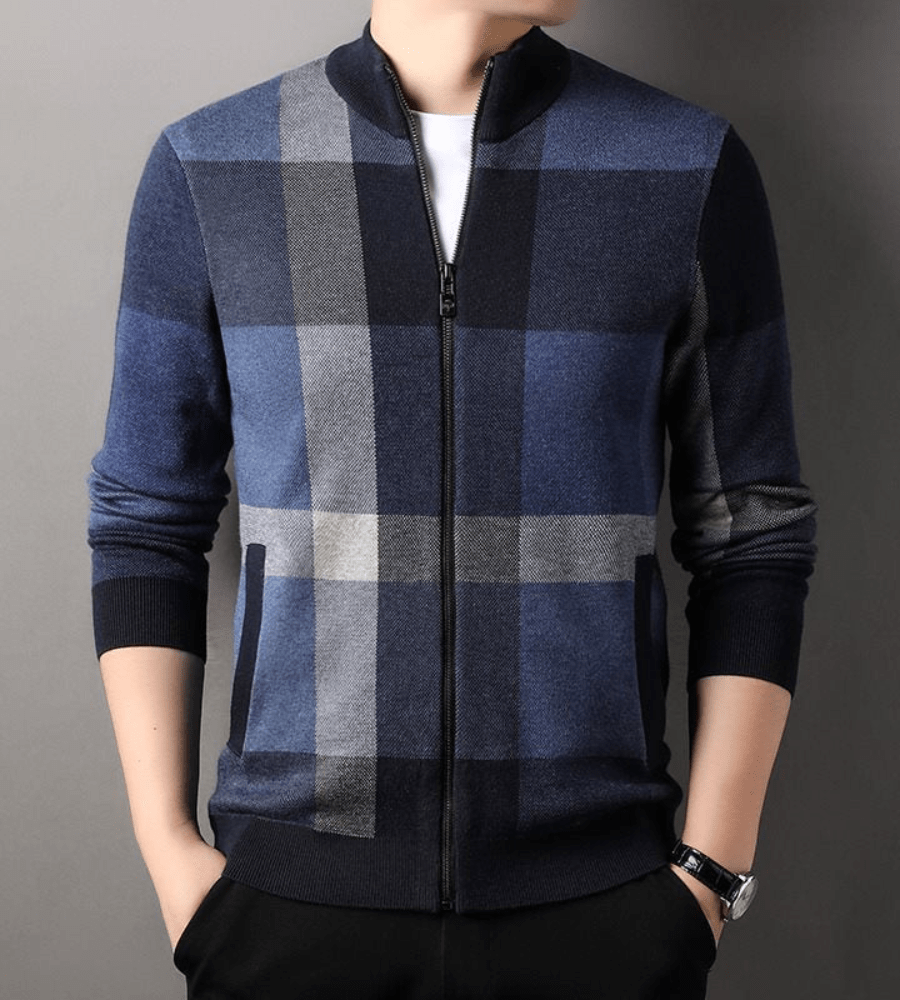 Cedric™ - Modern cardigan - Cardigan - Dark brown / XS