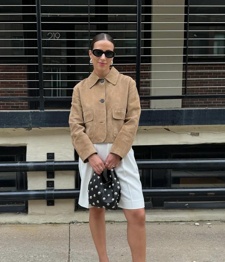 Danika™ - Classic suede jacket - XS