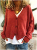 Selina™ | Chic cardigan for women - Orange red / S
