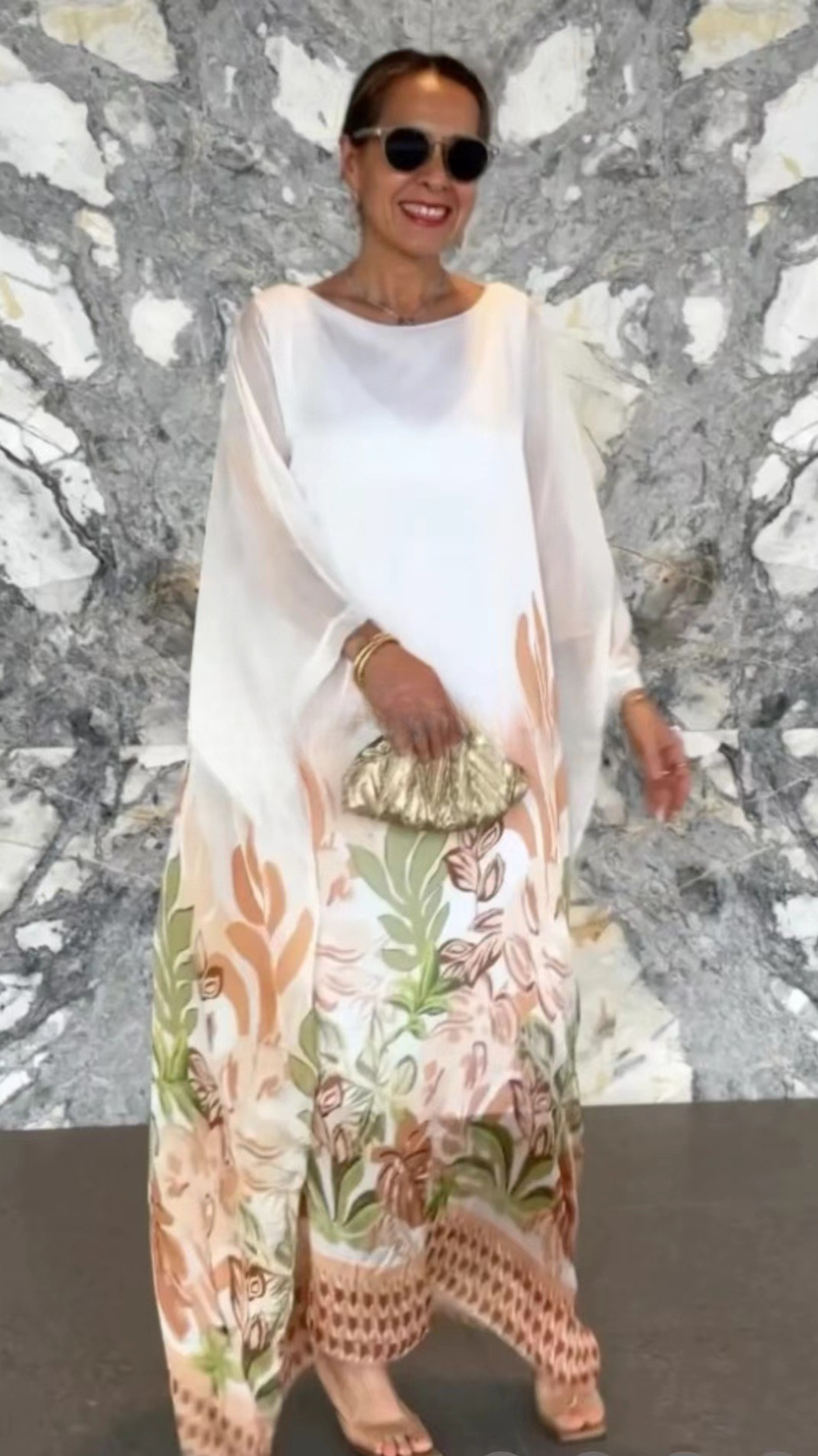 Mathilda | Stylish Loose Dress with Round Neck and Long Sleeves for Summer