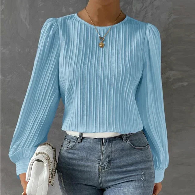 Sarah | Long sleeve blouse | 1+1 FREE TODAY! - Blue / S