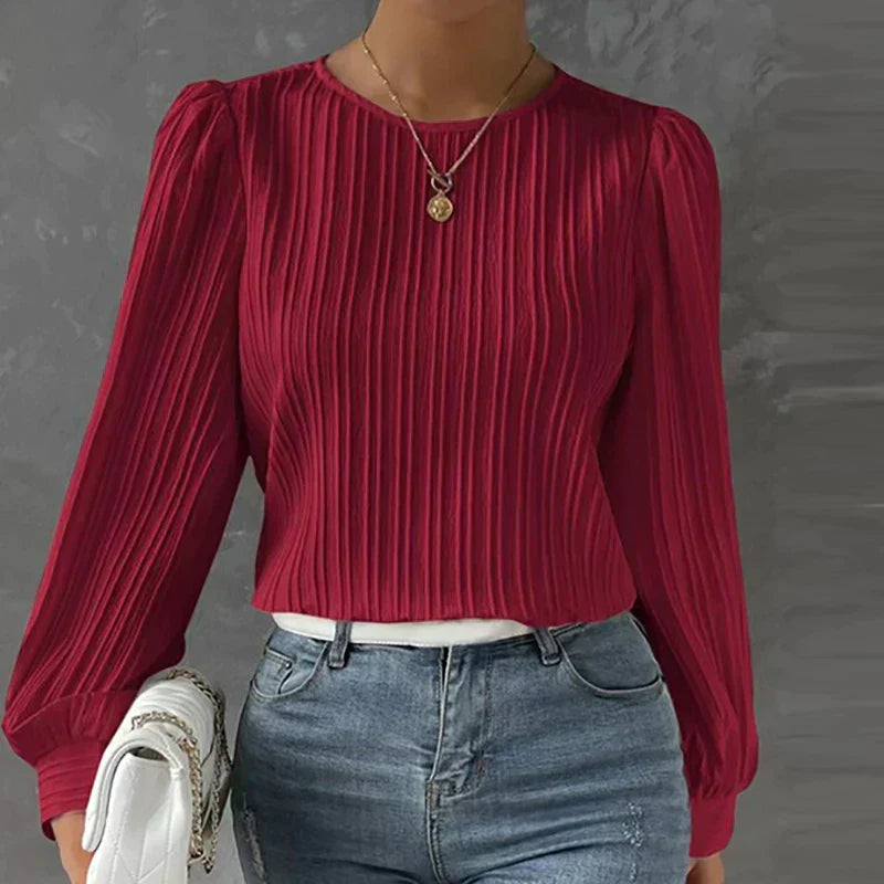 Sarah | Long sleeve blouse | 1+1 FREE TODAY! - red / S