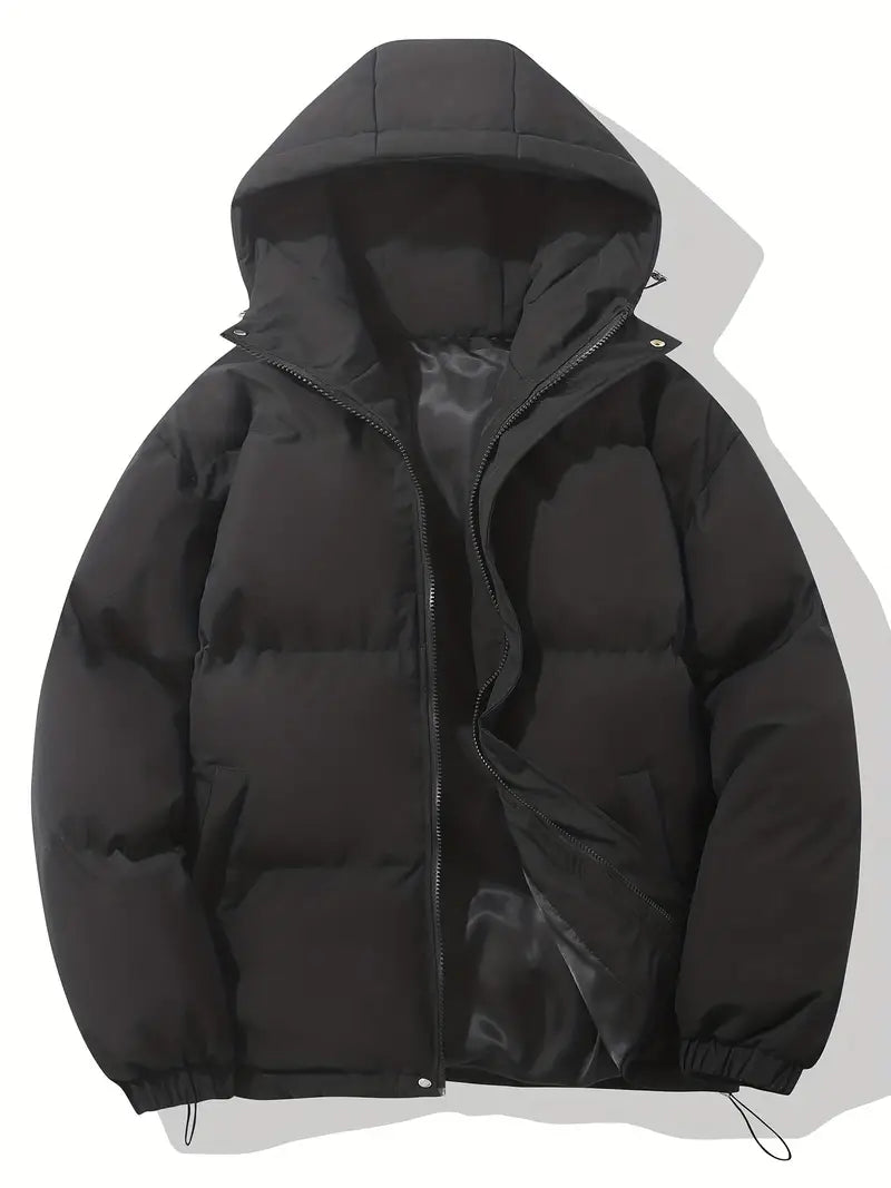 Elcy | Lined winter jacket with hood - Black / S