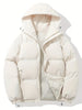 Elcy | Lined winter jacket with hood - Beige / S
