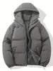 Elcy | Lined winter jacket with hood - Dark grey / S