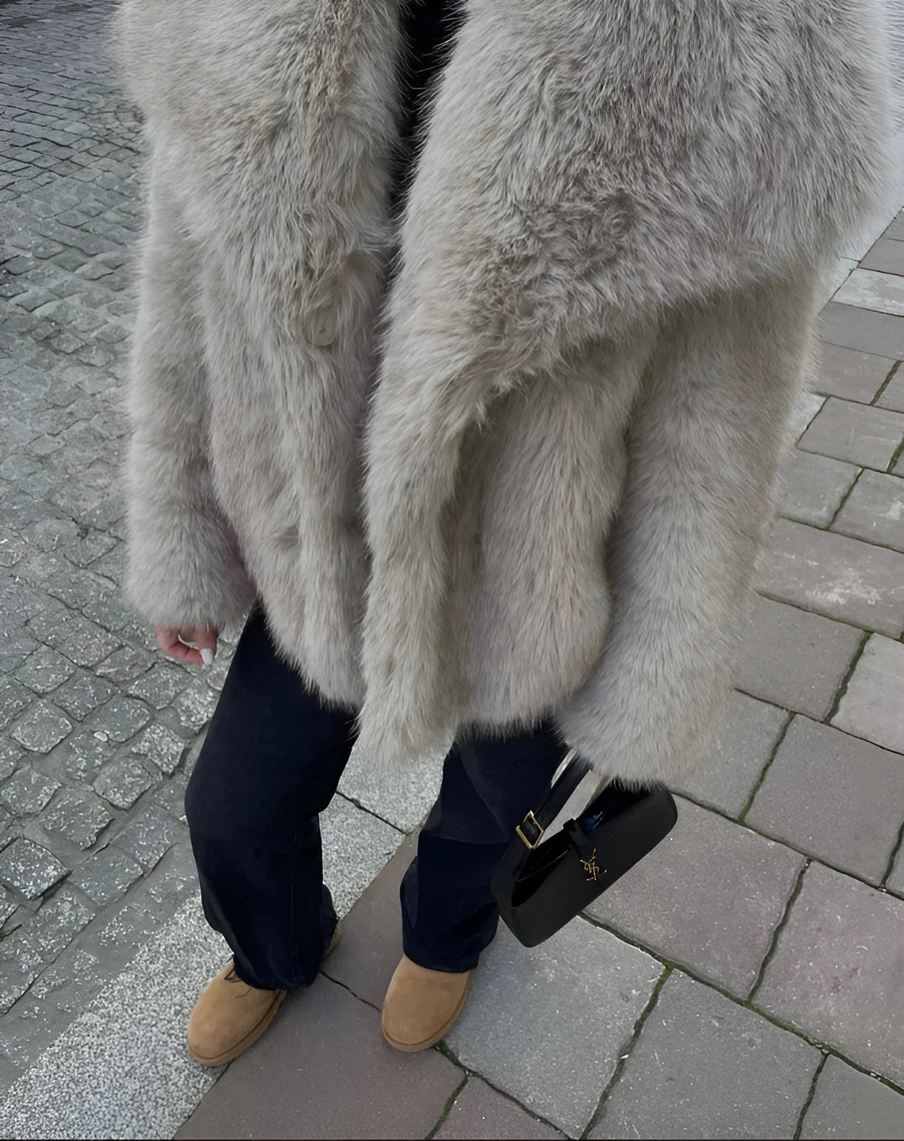 Melodie™ - Warm faux fur coat - Dames Jas - Light beige / XS