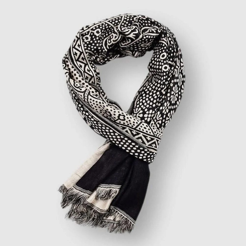 Miksa - François cotton scarf - Black violet / One size fits all