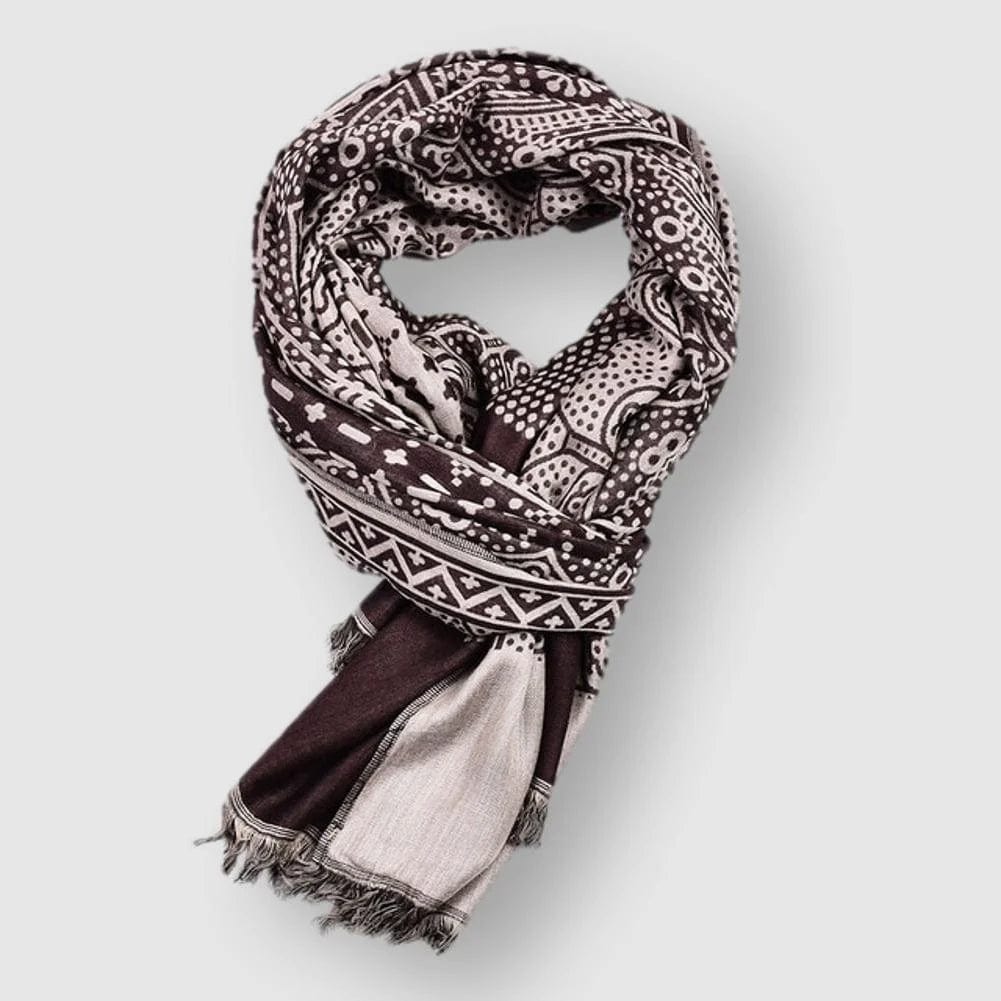 Miksa - François cotton scarf - Mahogany brown / One size fits all