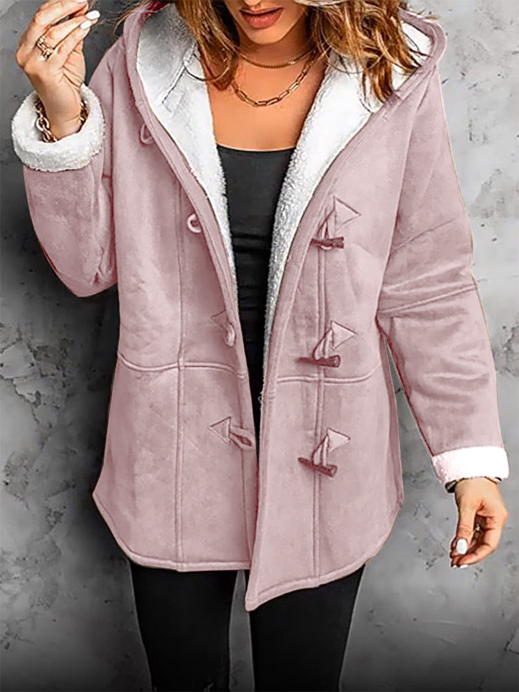 Hilda - Elegant autumn coat - Pink / S