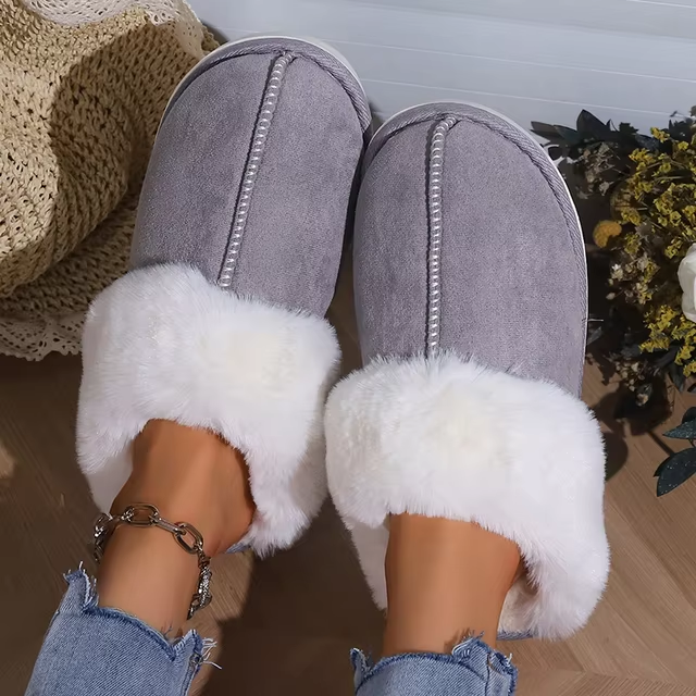 SnuggleFeet™ - Warm women's slippers - Grey / 36-37