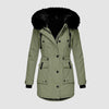 Luana™ | Fur-lined winter jacket - Winter Coats - Green / XXS