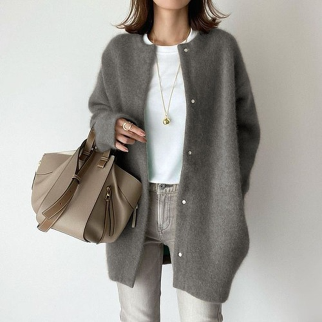 Eline | Sophisticated cardigan - Grey / XS