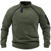 Nelson | Tactical military zip-up sweatshirt for men - Army green / XS