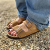 Polla | Suede Sandals with Double Straps