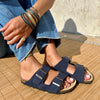 Polla | Suede Sandals with Double Straps