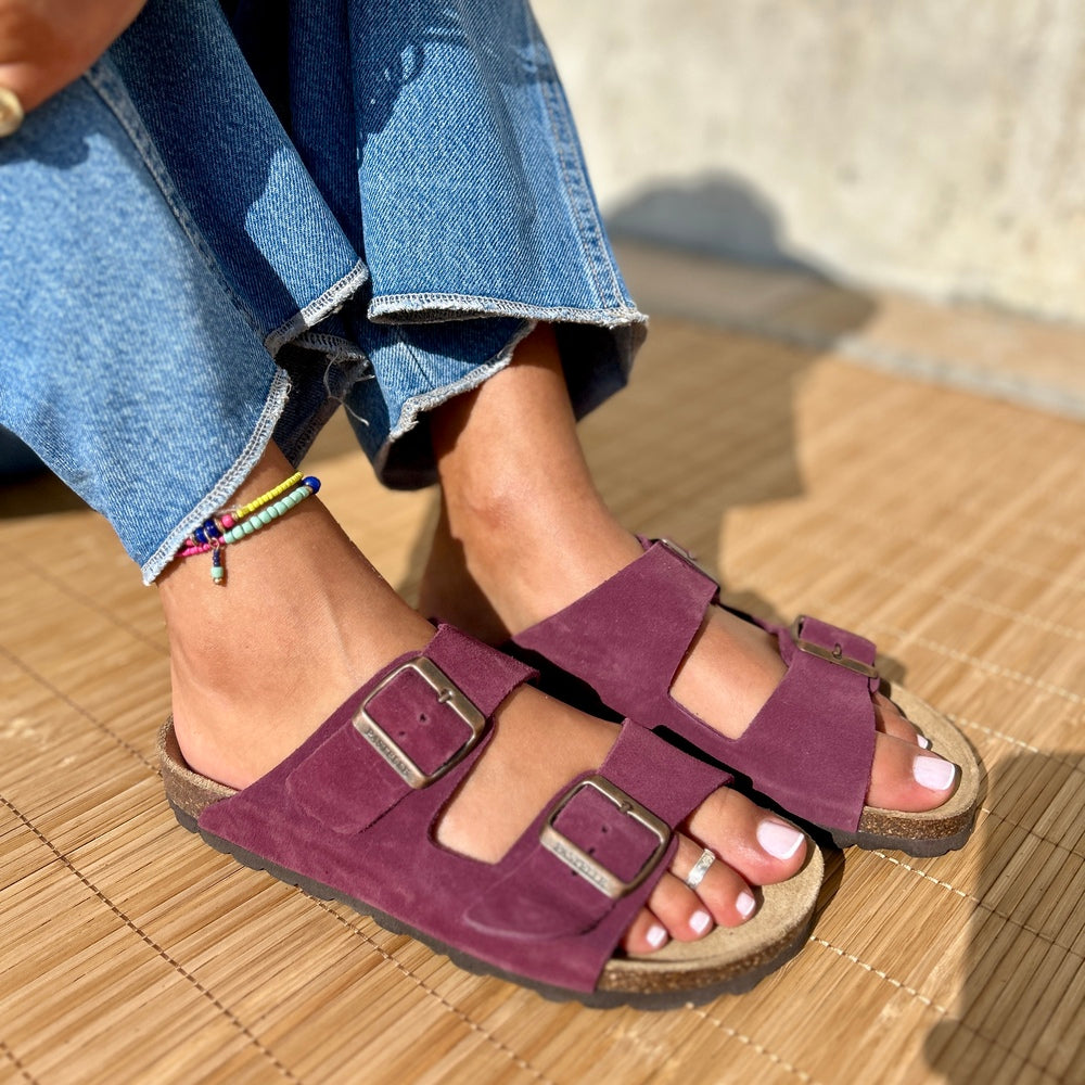 Polla | Suede Sandals with Double Straps