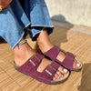 Polla | Suede Sandals with Double Straps