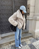 Melodie™ - Warm faux fur coat - Dames Jas - Light beige / XS