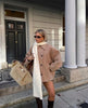 Linsey | Trendy, oversized wool coat - Fashion - Brown beige (almost sold out) / XS