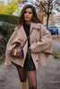 Linsey | Trendy, oversized wool coat - Fashion - Brown beige (almost sold out) / XS