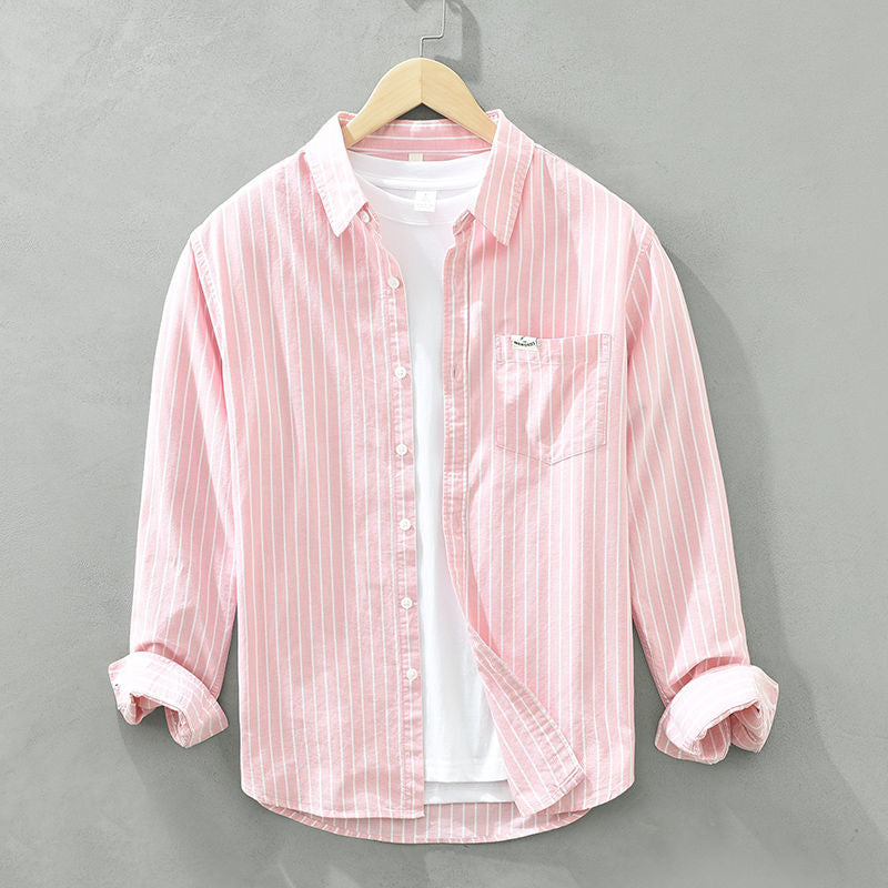 Kevin™ | Linen shirt - Pink / XS