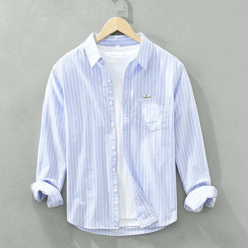 Kevin™ | Linen shirt - Blue / XS