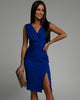 Bretta | Chic Dress with V-Neck and Sexy Side Slit
