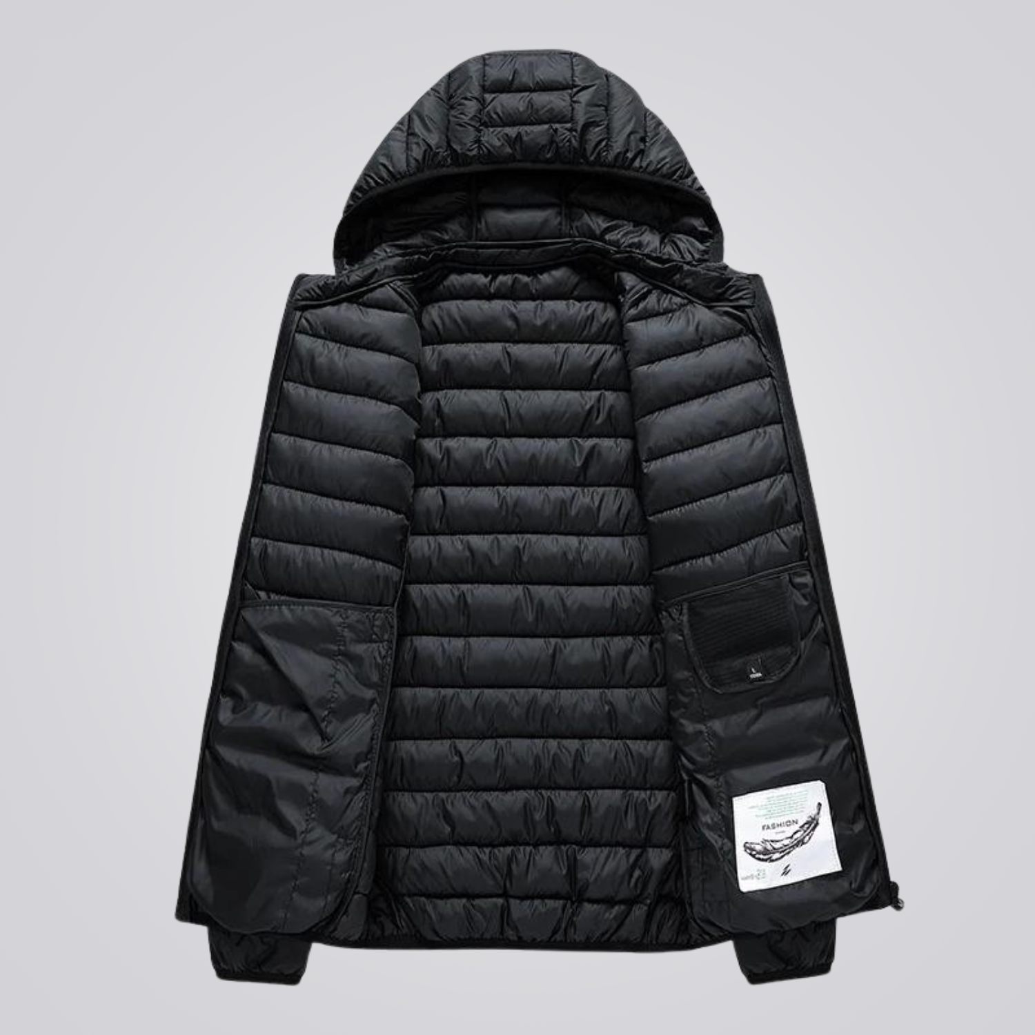 FlexKalt™ - Padded jacket with detachable hood - Black / M