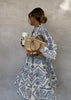 Heli | Blue V-Neck Mini Dress with Sleeves