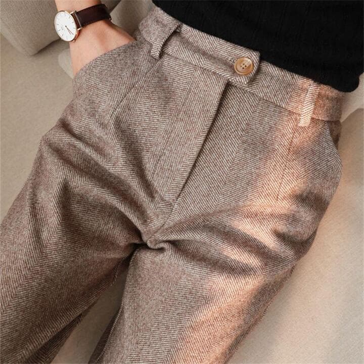 Lennart | Tailored trousers - Brown / XS