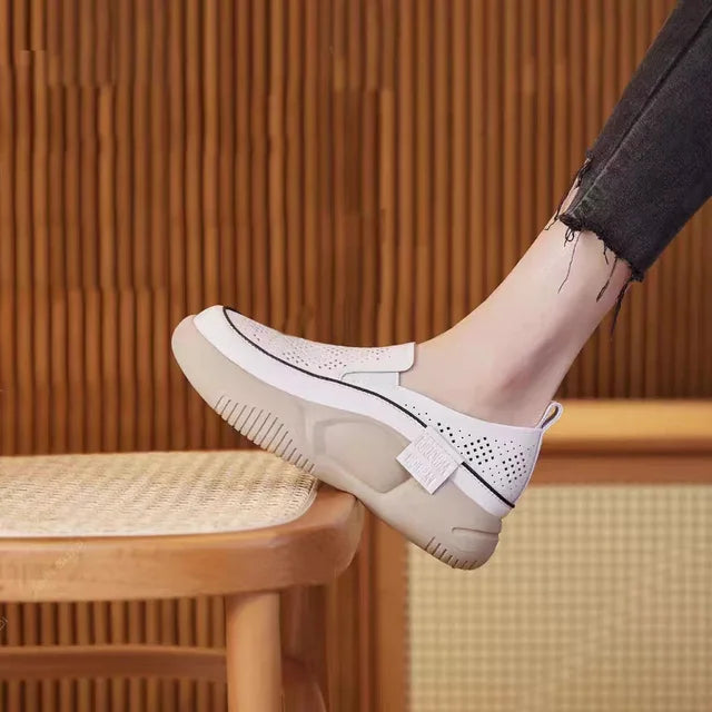 LuftSchritt™ - Comfortable loafers for pain-free walking - Khaki / 35
