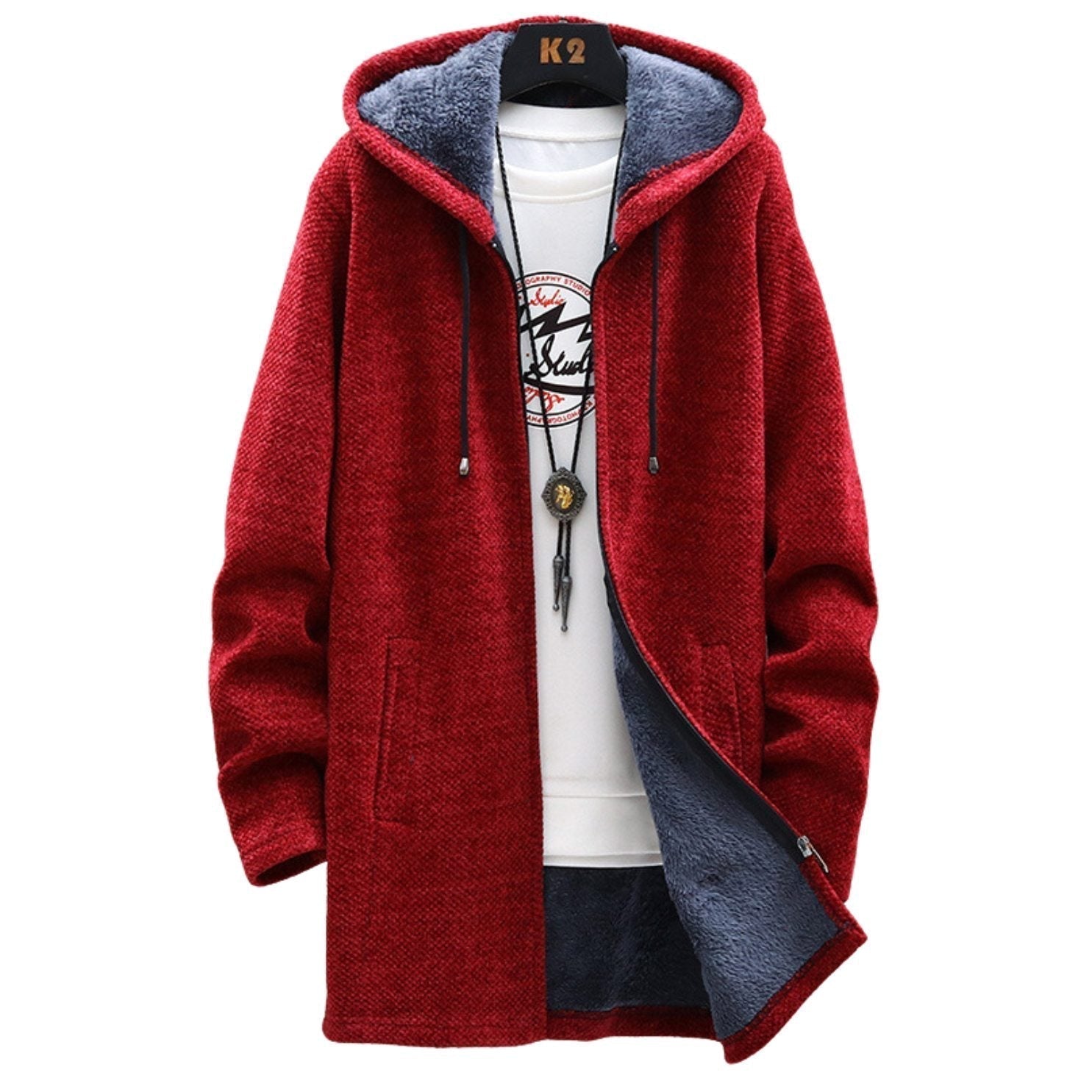 Elodie™ | Autumnal warm jacket - Red / XS