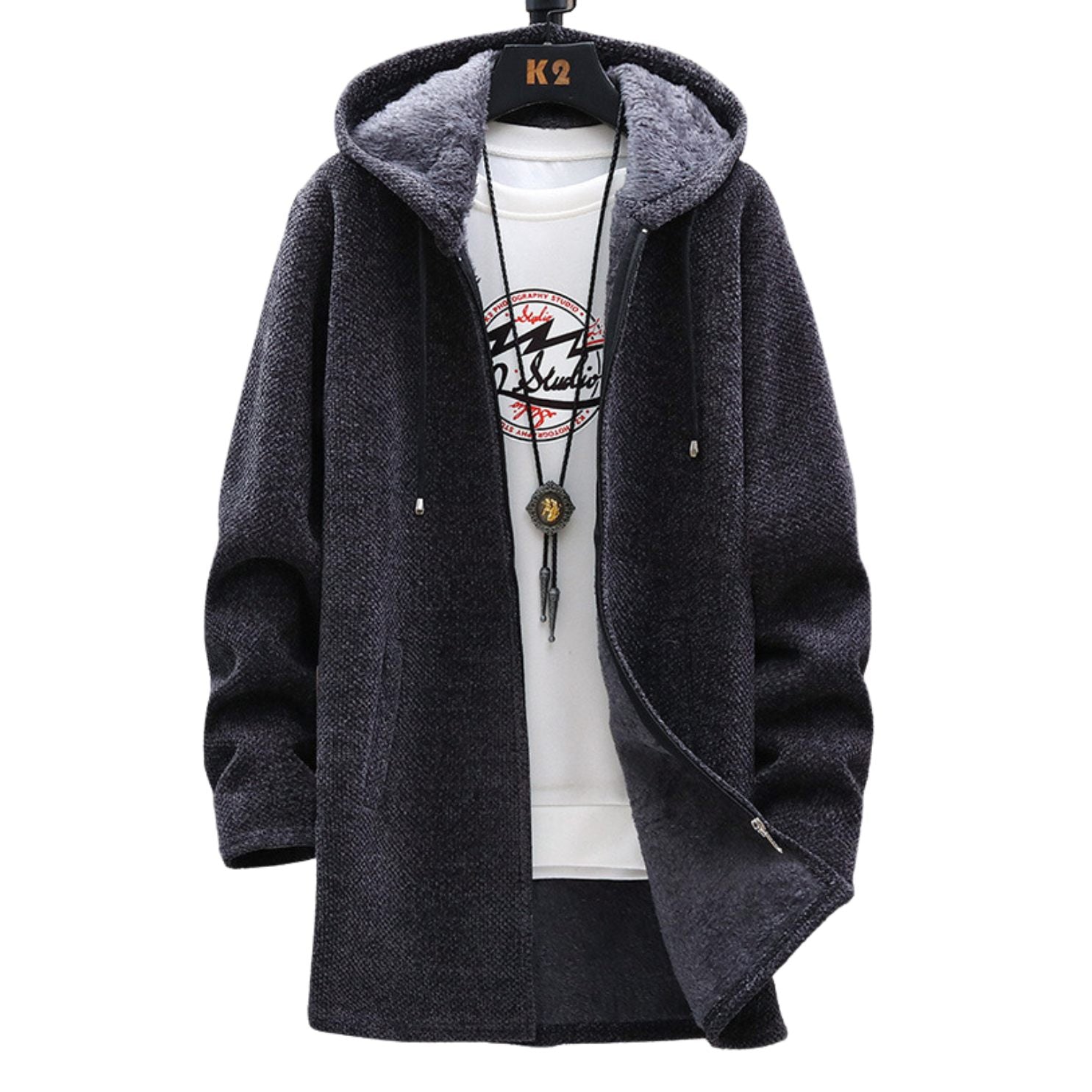 Elodie™ | Autumnal warm jacket - Dark grey / XS