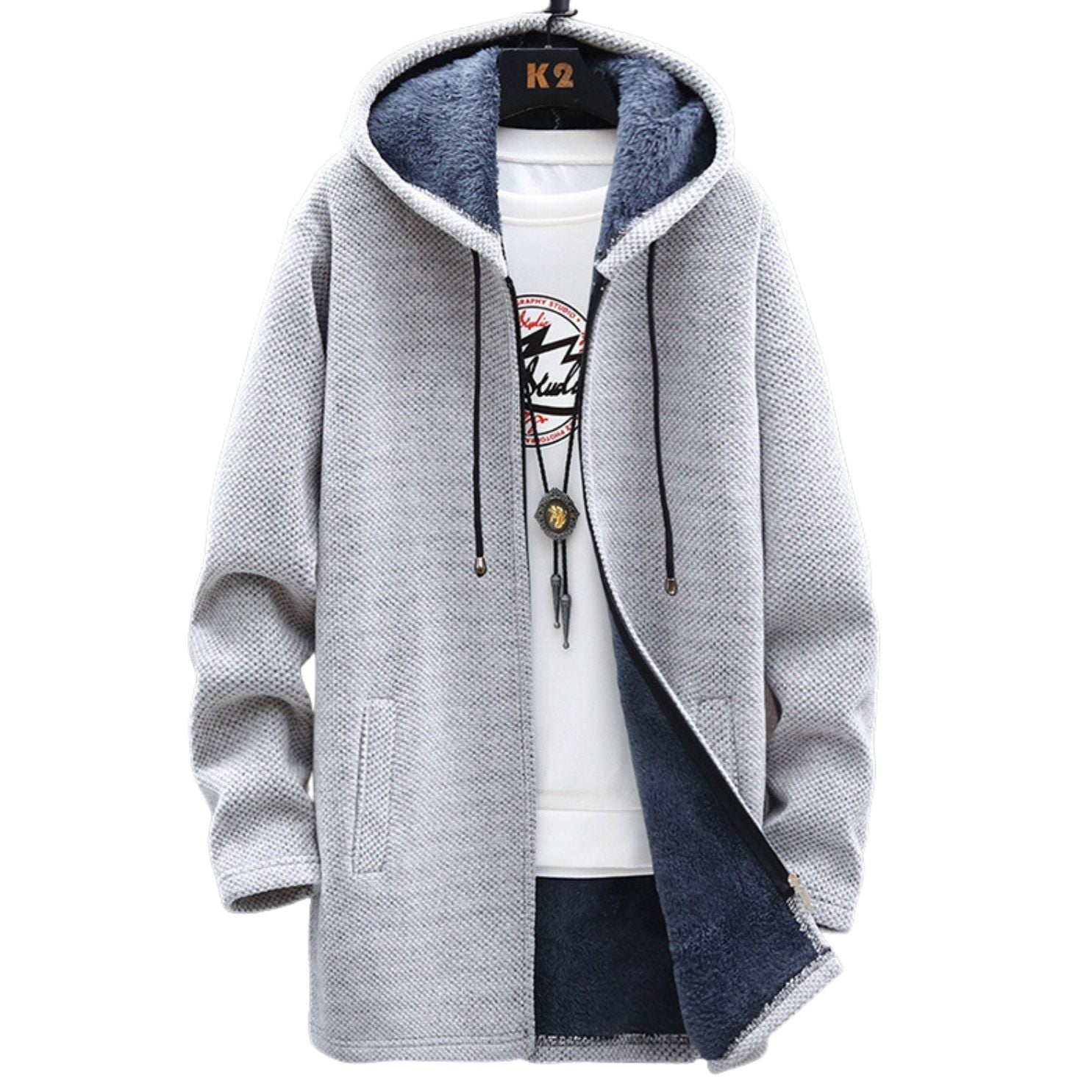 Elodie™ | Autumnal warm jacket - Light grey / XS