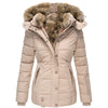 Aurelie | Winter coat with faux fur lining - Beige / S