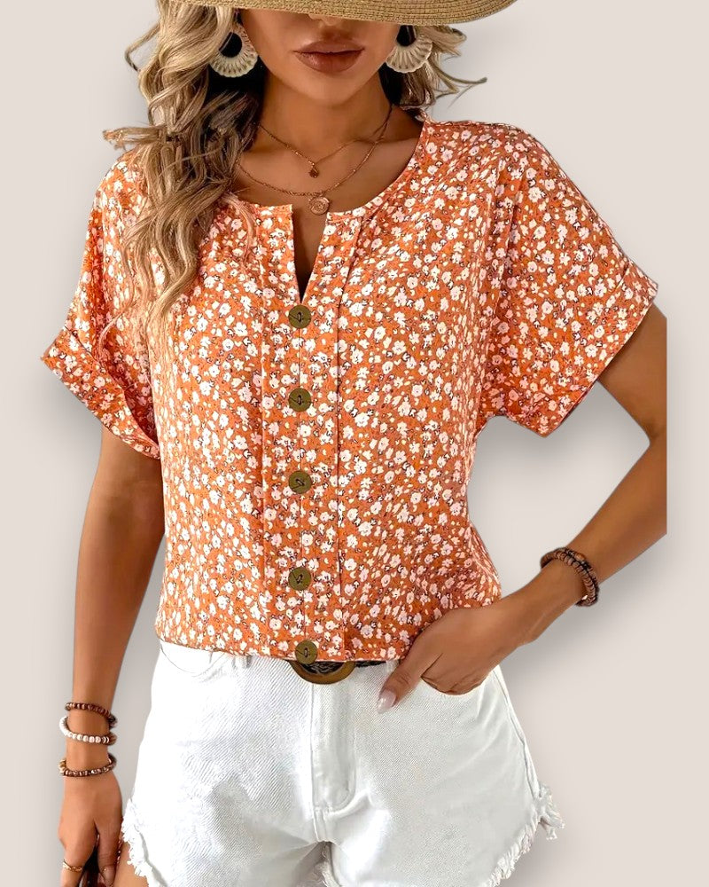 Maye | Floral Button-Down Top