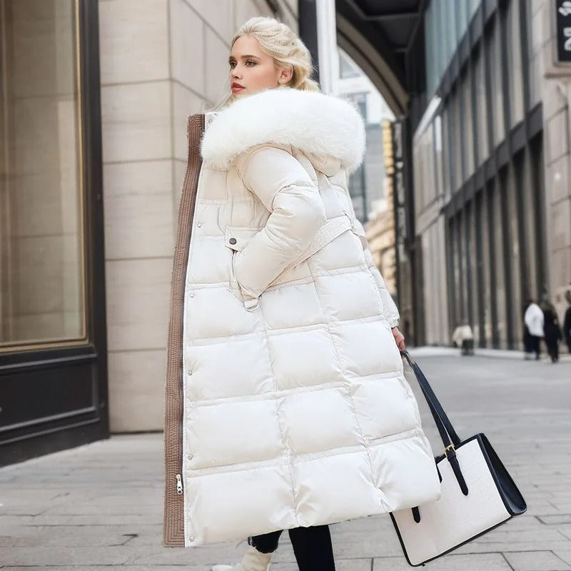 Elvira™ - Luxurious winter jacket for women - Coffee / M