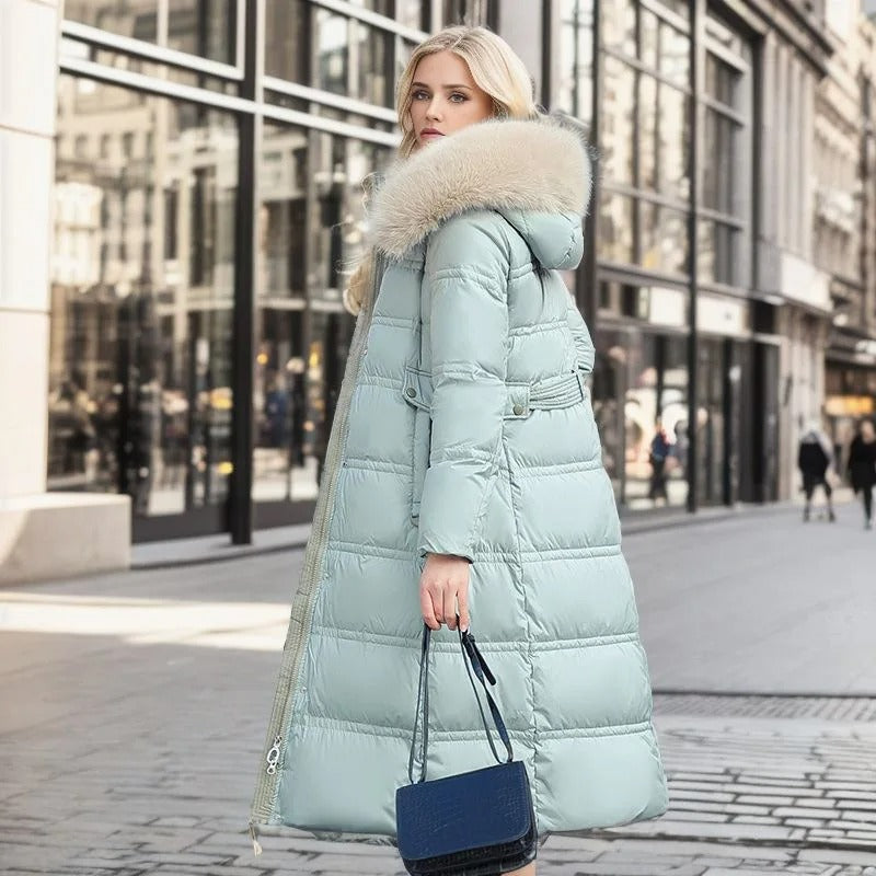 Elvira™ - Luxurious winter jacket for women - Coffee / M