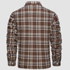 Benedikt™ | Lined checked shirt jacket - Orange / S