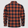 Benedikt™ | Lined checked shirt jacket - Orange / S