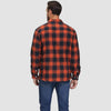 Benedikt™ | Lined checked shirt jacket - Orange / S