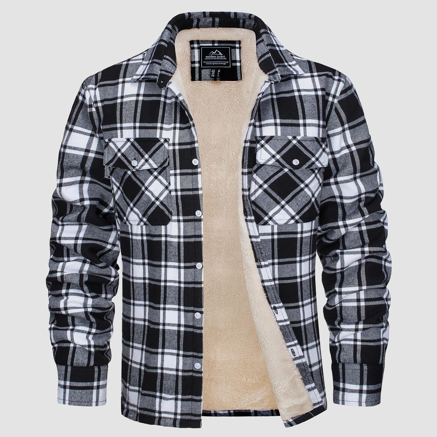 Benedikt™ | Lined checked shirt jacket