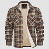 Benedikt™ | Lined checked shirt jacket - Brown / S