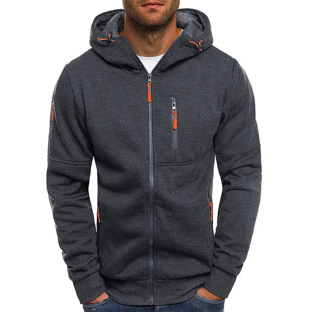 David™ | Versatile men's fleece jacket - Dark grey / S